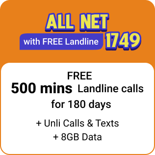 ALLNET w/ FREE Landline 1749